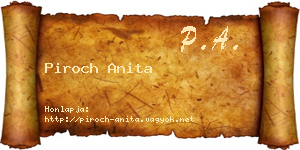 Piroch Anita névjegykártya